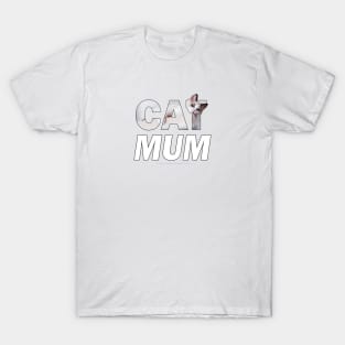 CAT MUM - siamese long hair cat oil painting word art T-Shirt